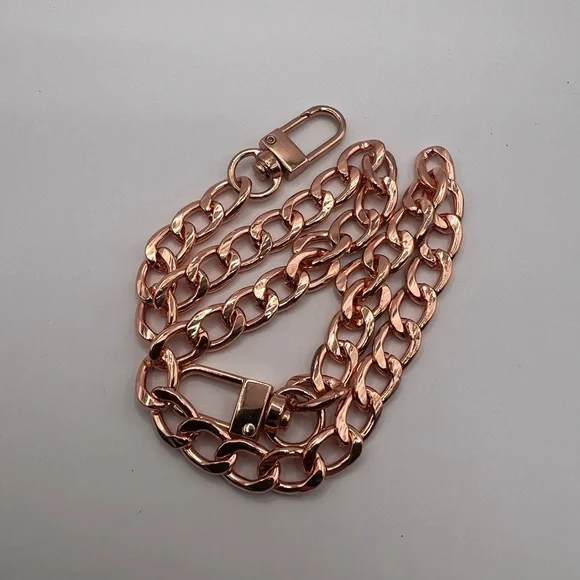 Brand New Rose Gold Chunky Chain Wrist/ Mini Bag Replacement 17.5” Lobster Clasp - Picture 3 of 16